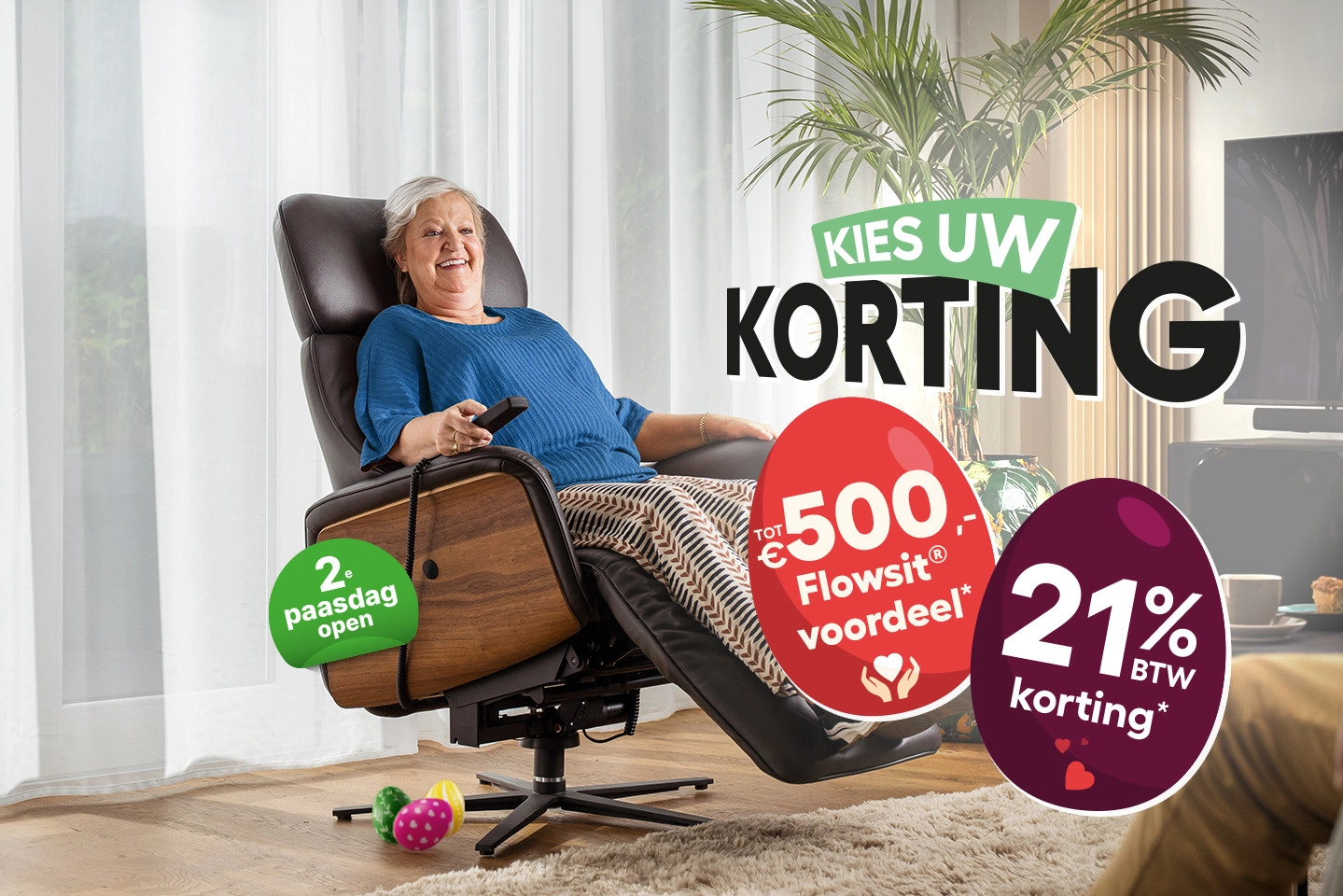 Relaxfauteuils en sta-op-stoelen