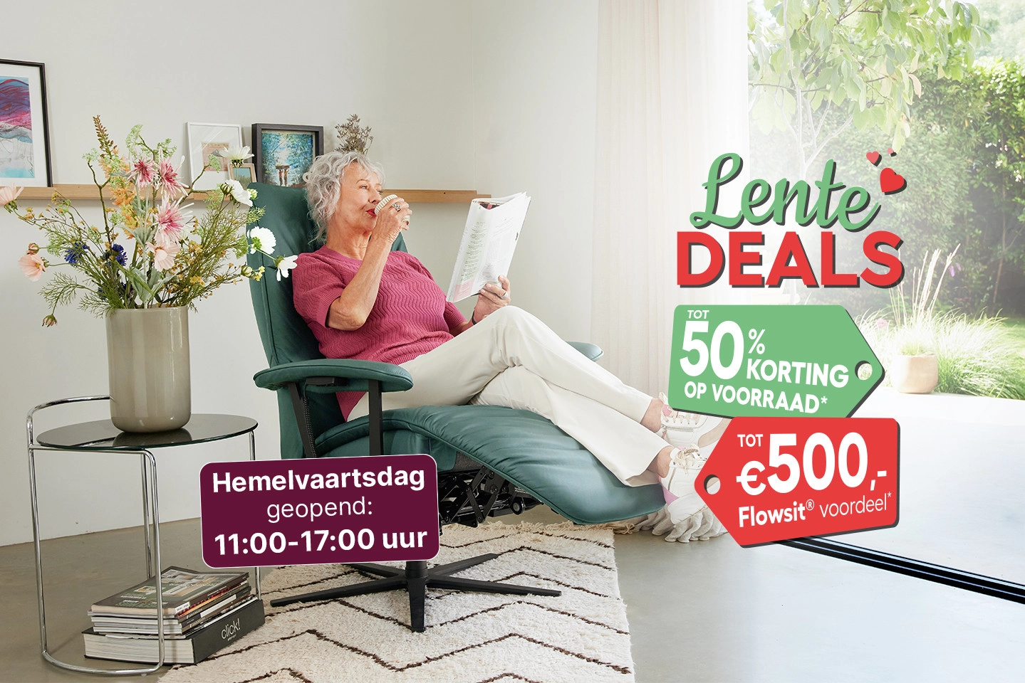 Relaxfauteuils en sta-op-stoelen